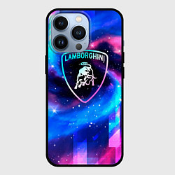 Чехол iPhone 13 Pro Lamborghini Неоновый Космос