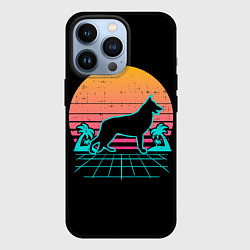 Чехол для iPhone 13 Pro Ретро Волк, цвет: 3D-черный