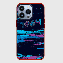 Чехол для iPhone 13 Pro 1964 год рождения - НЕОН, цвет: 3D-красный