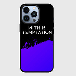 Чехол для iPhone 13 Pro Within Temptation Purple Grunge, цвет: 3D-черный