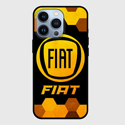 Чехол для iPhone 13 Pro Fiat - Gold Gradient, цвет: 3D-черный