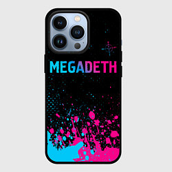 Чехол для iPhone 13 Pro Megadeth - neon gradient, цвет: 3D-черный