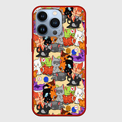 Чехол для iPhone 13 Pro Котики-такие котики, цвет: 3D-красный