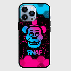 Чехол iPhone 13 Pro FNAF мишка - neon gradient