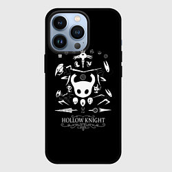 Чехол для iPhone 13 Pro Hollow Knight персонажи игры, цвет: 3D-черный