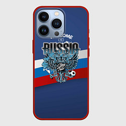 Чехол iPhone 13 Pro Wellcome to Russia: лента триколора