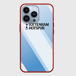 Чехол для iPhone 13 Pro Tottenham hotspur Голубые полосы, цвет: 3D-красный