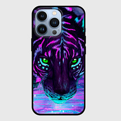 Чехол iPhone 13 Pro Светящийся неоновый тигр