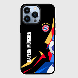 Чехол для iPhone 13 Pro Bayern munchen Sport - цветные геометрии, цвет: 3D-черный