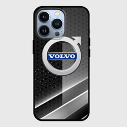 Чехол iPhone 13 Pro Volvo Карбон абстракция