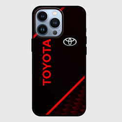 Чехол iPhone 13 Pro Toyota Красная абстракция