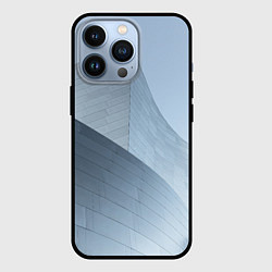 Чехол для iPhone 13 Pro Абстрактная геометрическая серебряная постройка, цвет: 3D-черный