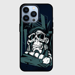 Чехол для iPhone 13 Pro Страшная обезьяна -путешественник, цвет: 3D-черный