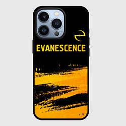 Чехол для iPhone 13 Pro Evanescence - gold gradient: символ сверху, цвет: 3D-черный