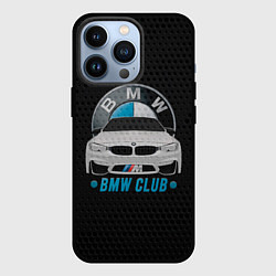 Чехол iPhone 13 Pro BMW club carbon