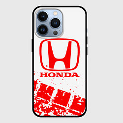 Чехол iPhone 13 Pro Honda - красный след шины