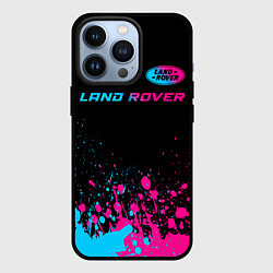 Чехол iPhone 13 Pro Land Rover - neon gradient: символ сверху