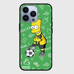 Чехол iPhone 13 Pro Барт Симпсон - крутой футболист!