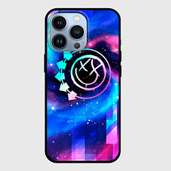 Чехол для iPhone 13 Pro Blink 182 неоновый космос, цвет: 3D-черный