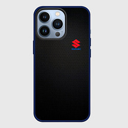 Чехол для iPhone 13 Pro Suzuki - карбон, цвет: 3D-тёмно-синий