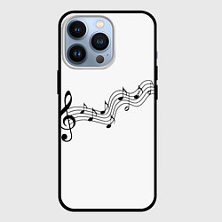 Чехол для iPhone 13 Pro Все ноты, цвет: 3D-черный