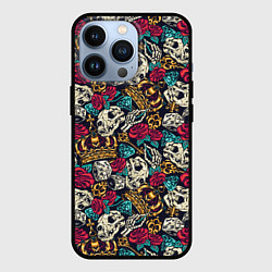 Чехол iPhone 13 Pro Тату короны и бриллианта