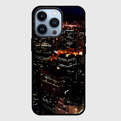 Чехол iPhone 13 Pro Ночной город - вид с высоты