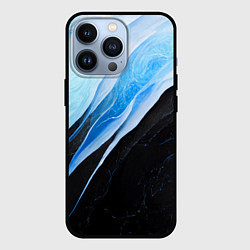 Чехол iPhone 13 Pro Тёмно-синий мрамор