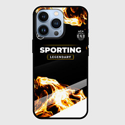 Чехол для iPhone 13 Pro Sporting legendary sport fire, цвет: 3D-черный