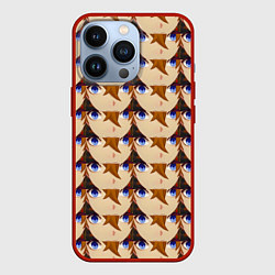 Чехол для iPhone 13 Pro Тарталья лицо МЕМ Genshin Impact, цвет: 3D-красный