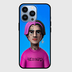 Чехол для iPhone 13 Pro Lil Peep На Синем Фоне, цвет: 3D-черный