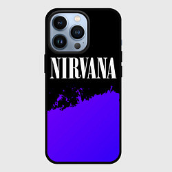 Чехол для iPhone 13 Pro Nirvana purple grunge, цвет: 3D-черный