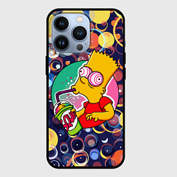 Чехол iPhone 13 Pro Bart Simpson пьёт лимонад