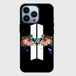 Чехол iPhone 13 Pro BTS Flowers In Space