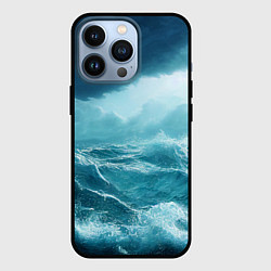 Чехол для iPhone 13 Pro Буря в море, цвет: 3D-черный