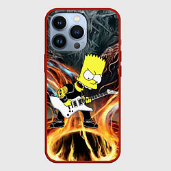 Чехол iPhone 13 Pro Барт Симпсон - соло на гитаре