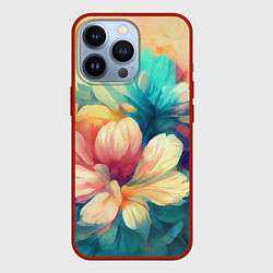 Чехол iPhone 13 Pro Цветочный букет нарисованный маслом