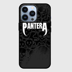 Чехол iPhone 13 Pro Pantera метал - черепа