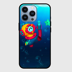 Чехол iPhone 13 Pro Brawl Stars - Отис, подводный мир