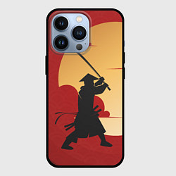 Чехол для iPhone 13 Pro Самурай с мечом, цвет: 3D-черный