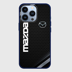 Чехол для iPhone 13 Pro Mazda карбон, цвет: 3D-тёмно-синий