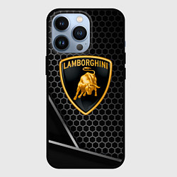 Чехол iPhone 13 Pro Lamborghini Соты карбон