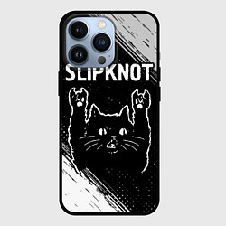 Чехол iPhone 13 Pro Группа Slipknot и рок кот