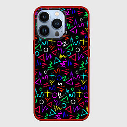 Чехол iPhone 13 Pro League Of Legends: Arcane neon logo