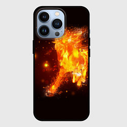 Чехол для iPhone 13 Pro Огненная лошадь мчит галопом, цвет: 3D-черный