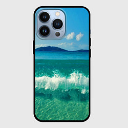 Чехол для iPhone 13 Pro Волна набегает на берег, цвет: 3D-черный