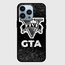 Чехол iPhone 13 Pro GTA с потертостями на темном фоне