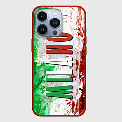 Чехол для iPhone 13 Pro Флаг Италии - кляксы, цвет: 3D-красный