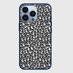 Чехол для iPhone 13 Pro Череп мелкий, цвет: 3D-тёмно-синий