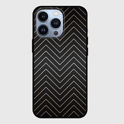 Чехол iPhone 13 Pro Black gold - Линии